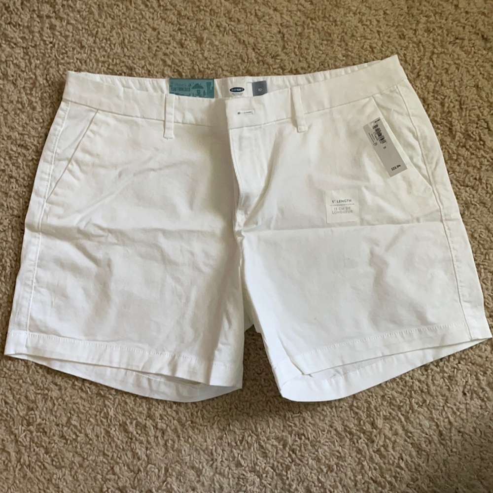 White cotton shorts